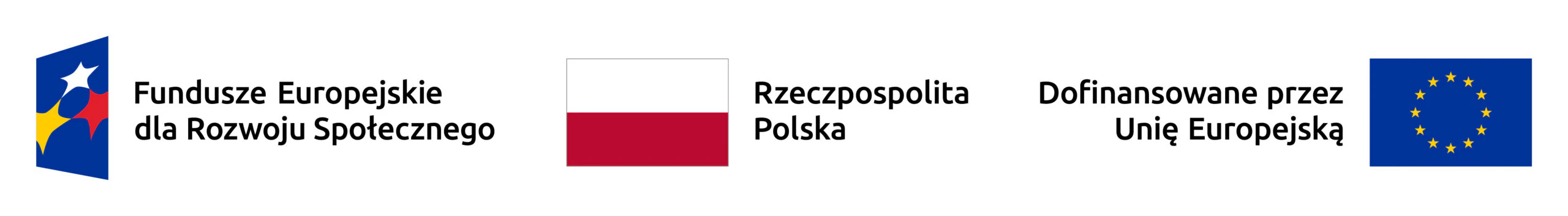 Fundusze Europejskie dla Rozwoju Społecznego; Rzeczpospolita Polska; dofinansowane przez Unię Europejską.